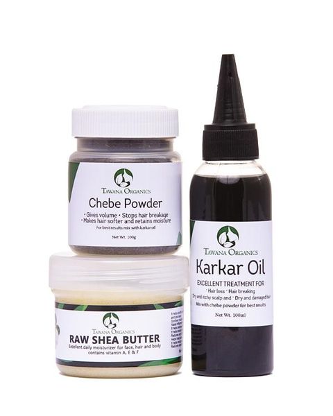 Organic Hair Growth Kit - Chebe powder, karkar oil and shea butter