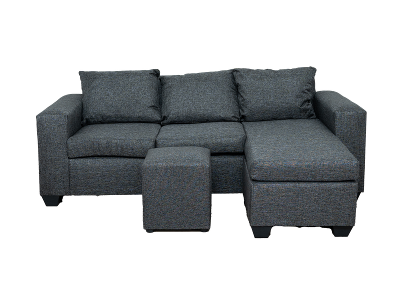 Andre 3 Seater Sofa - L Shape - Charcoal