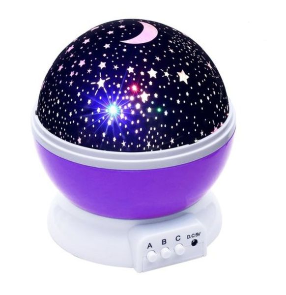 Rotating Night Light Purple