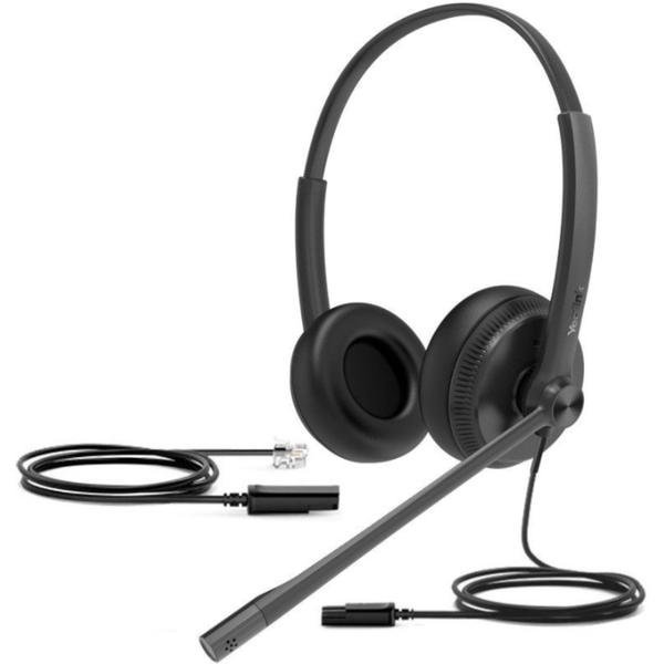 Yealink Headsets - YHS34 Dual Headset with Mic - RJ-9 Stereo Headset