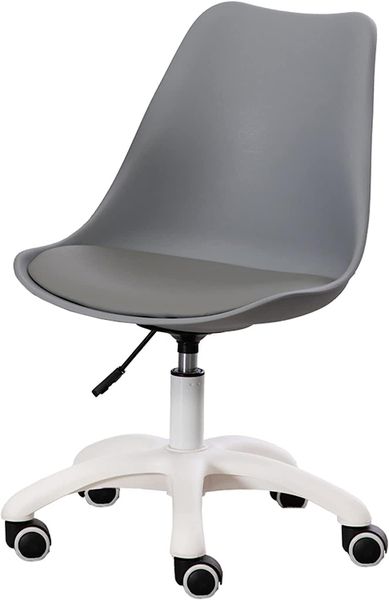 Modern Stylish Office Desk Chair with Swivel Base -White, Grey, and Black