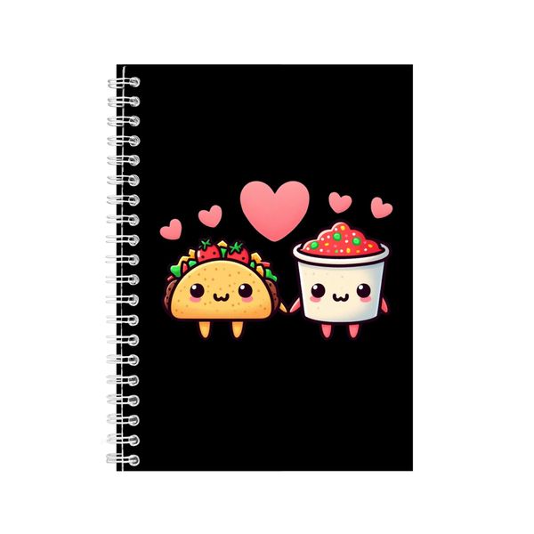 Tacco A5 Notebook Spiral Lined Matching Couples Graphic Notepad Present 092