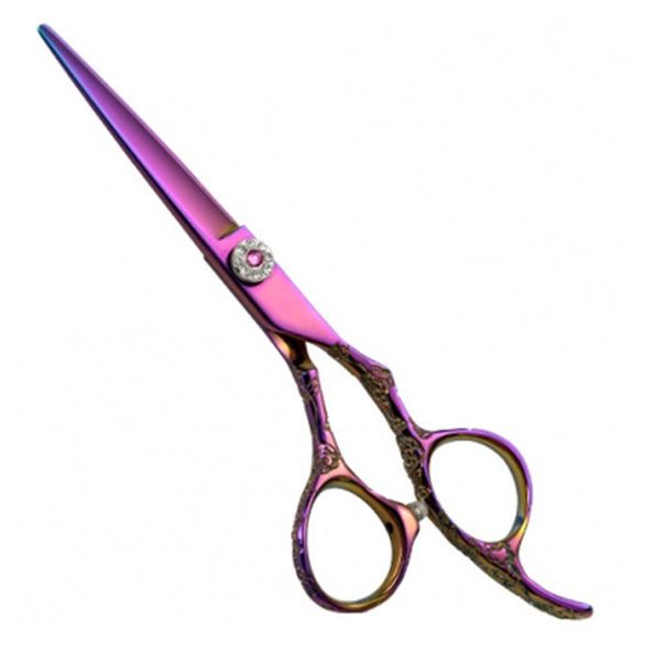 KenZo -Craft Scissor - Off-Set - Pink Engraved Flower Design - 5.5