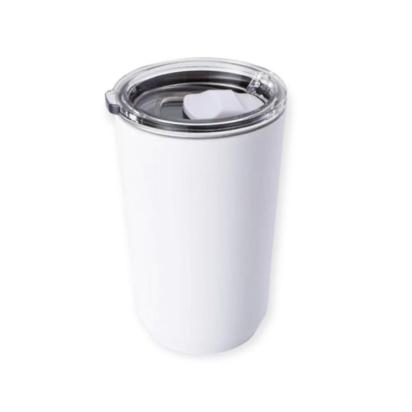Stainless Steel Double Wall Insulated Travel Mug - White
