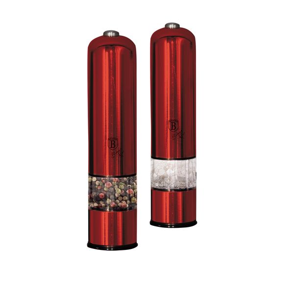 Berlinger Haus 2-Piece Electric Pepper &amp; Salt Mill Set - Burgundy