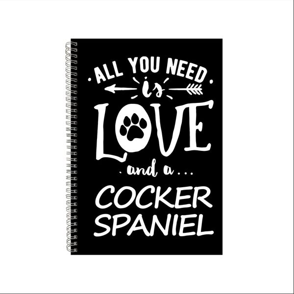 Cocker Spaniel Notebook Dog Gift Idea, Writing Books A4 Notepad 16