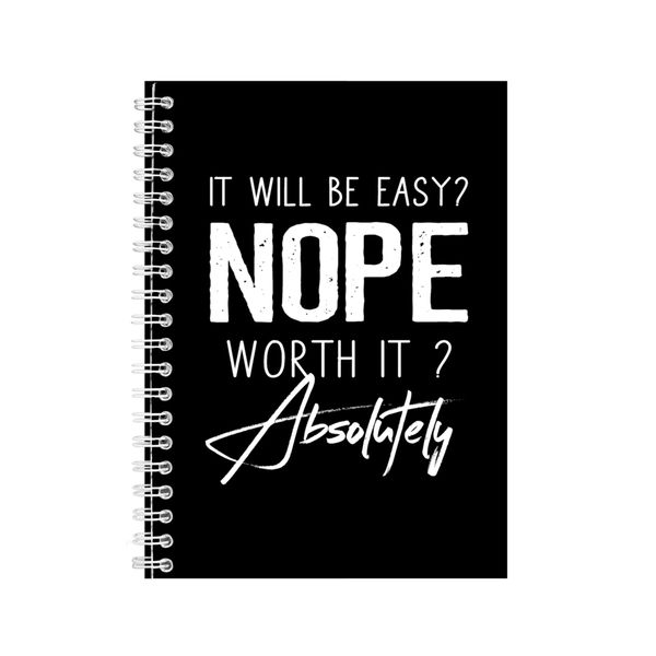 Nope A5 Notebook Spiral Lined Motivational Sayings Graphic Notepad Gift 160