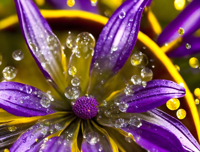 Purple &amp; Gold Flower Artwork image