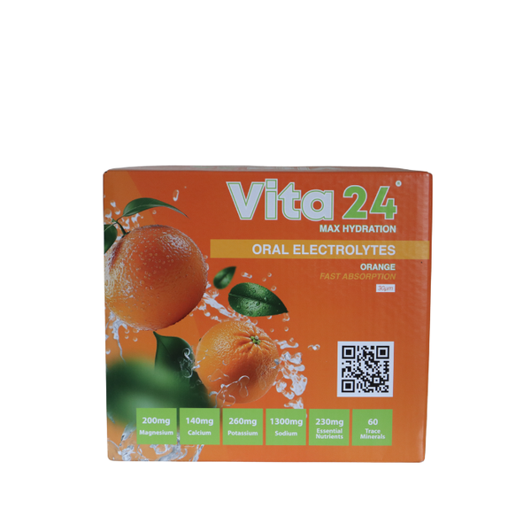 (18 x 20 Sachets) Vita24 Orange Max Hydration Oral Electrolytes