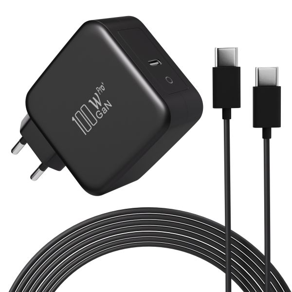 Vizia 100W Type-C Laptop Charger GaN | For Apple MacBook, HP, Dell - Black