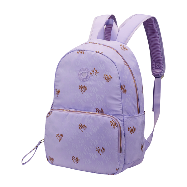 Quest Heart Backpack Lilac - Lightweight Kids School Bag, Durable &amp; Stylish