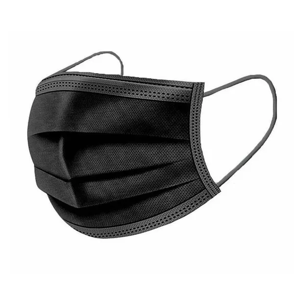 Face Mask - 3 Ply Disposable Mask - Black (Pack of 100)