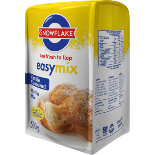 Snowflake Easy Mix Vanilla Flavored Muffin Mix - 2x500g