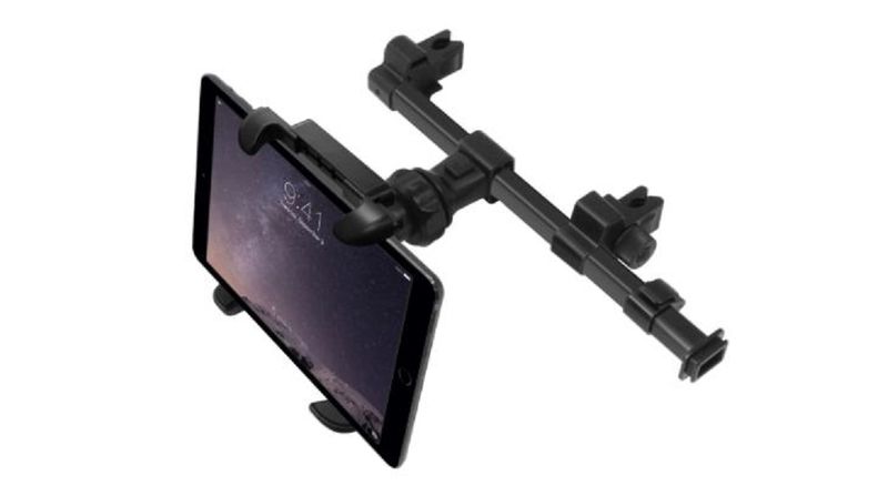 MACALLY - Adjustable Car Seat Headrest Pro mount for Apple iPad or Other Tablets - Black