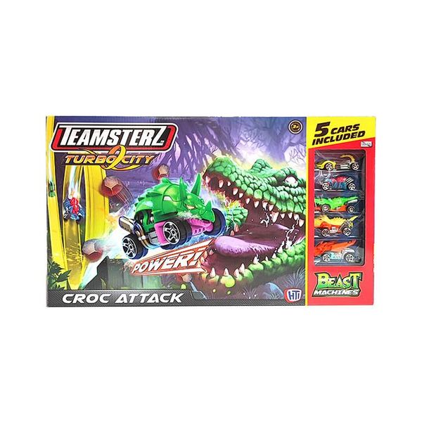 Teamsterz Beast Machines Croc Attack With 5 Cars