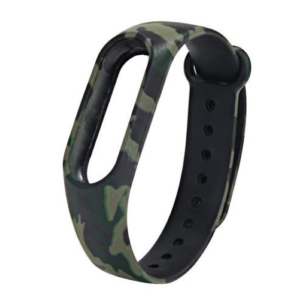 Killer Deals Replacement Silicone Strap for Xiaomi Mi Band 2- Camo Green
