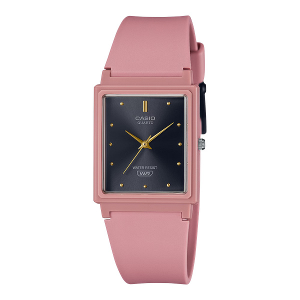 Casio MQ-38UC-4ADF -Matte Pink Analog &amp; Black Watch -Slim Rectangular Resin