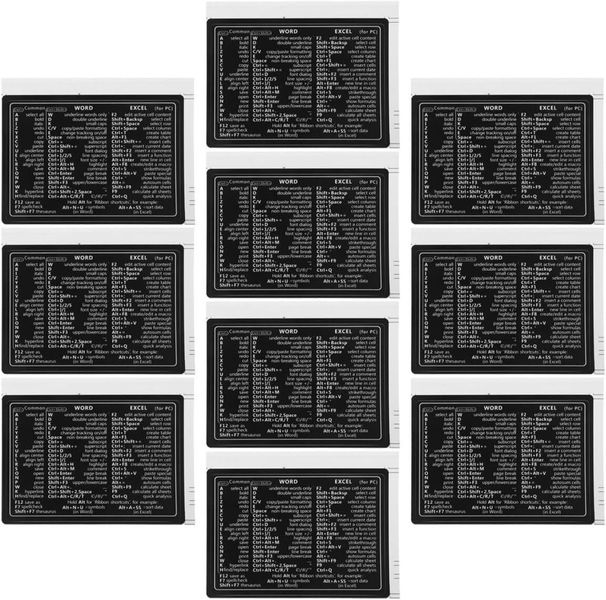 Universal Laptop Keyboard Shortcut Stickers Removable Vinyl Decals For Com