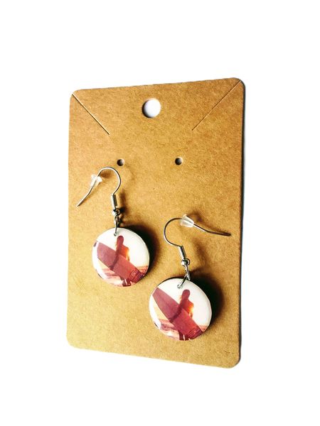 Surf Sunset Beach Wooden Earrings Gift