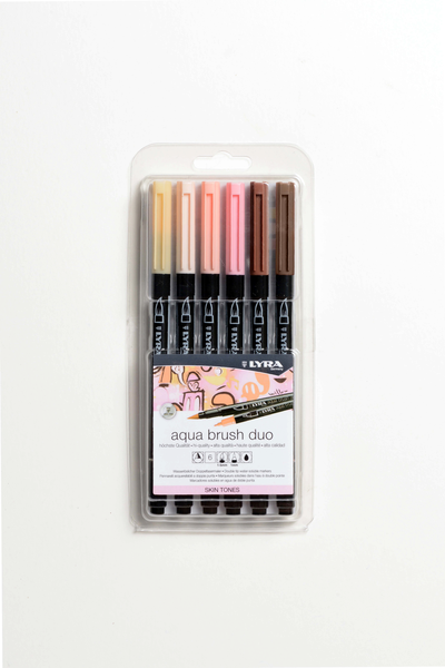 Lyra Aqua Brush Duo Skin Tones Set 6 pc