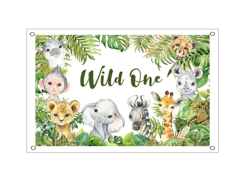 Wild one Birthday Banner - PVC Banner 1.3mx900mm