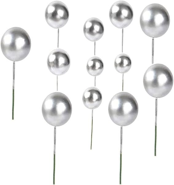 Cake decorating styrofoam balls Silver - 20 pieces - Non-edible