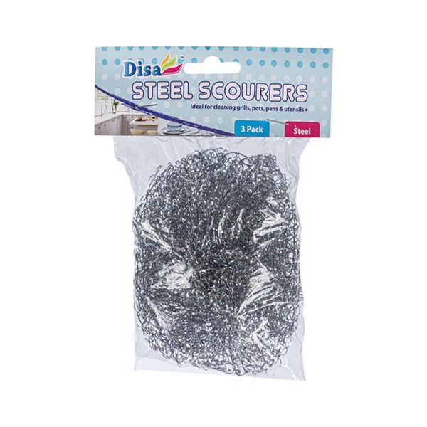 Bulk Pack x 12 Scourer Balls Steel 3pcs Per Pack