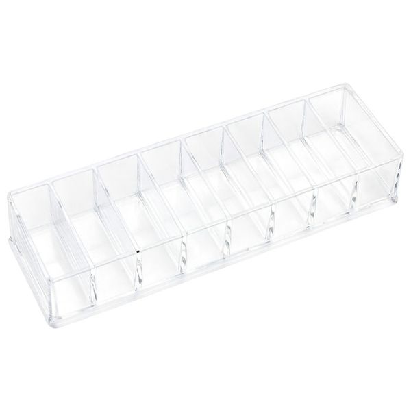 2 Pack - 8-Compartment Makeup Palette Storage Container - Transparent