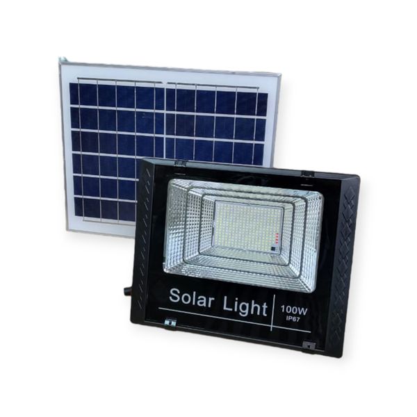 100W Solar Powered LED Light With Remote Control- SD
