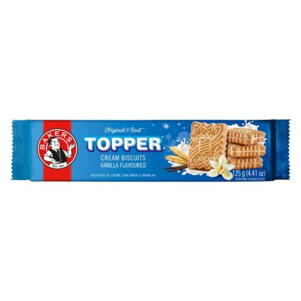 Bakers Topper Vanilla Biscuits 6 × 125 g - Premium Biscuits for Desserts