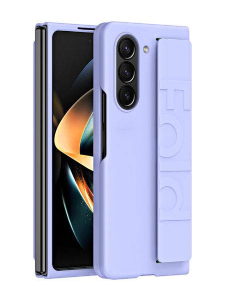 Wrist Strap PC Phone Case Compatible with Samsung Galaxy Z Fold5 5g
