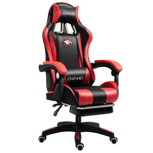 High Back Gaming Chair with Footrest Headrest Lumbar Support Office Chair