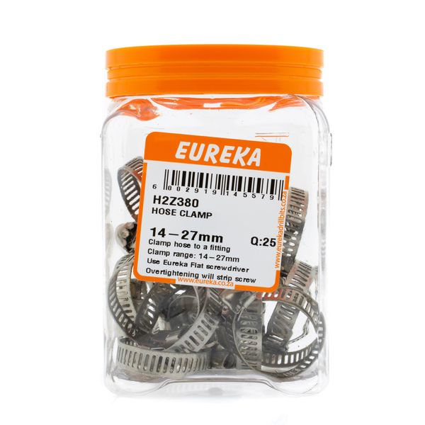 EUREKA Hose Clamps 14-27mm Q:25 H2Z380