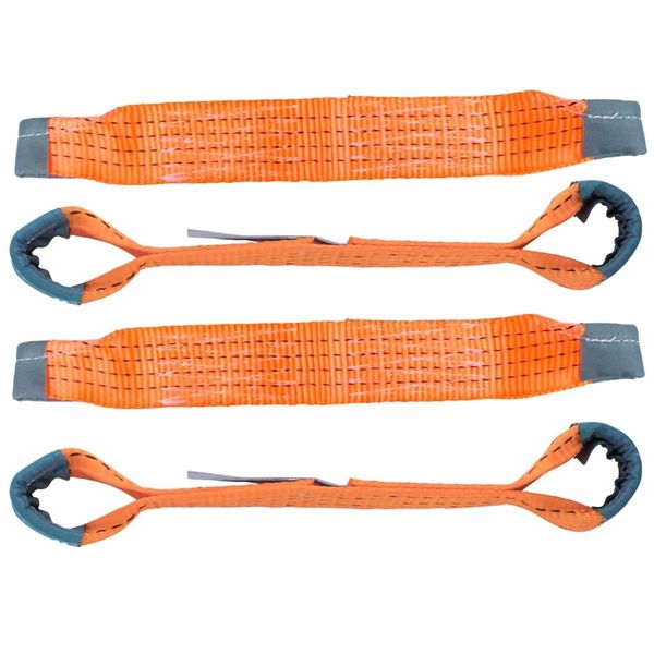 Automotive 4pcs Reinforced Loops Cross Straps for Car Transport (40cm)