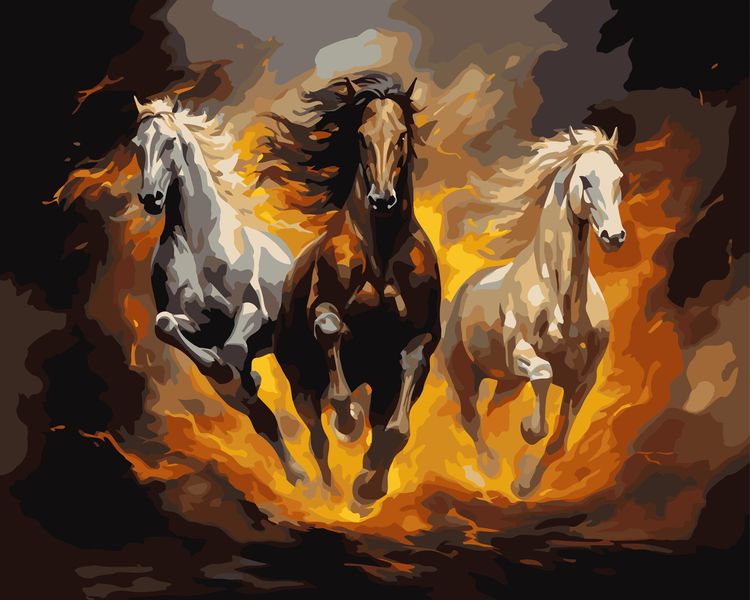 Sinoart Paint By Numbers - Equine Majesty 40 x 50cm