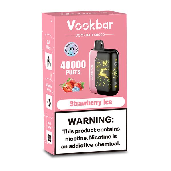 VOOKBAR Electronic Cigarette 40000 puffs - Strawberry Ice