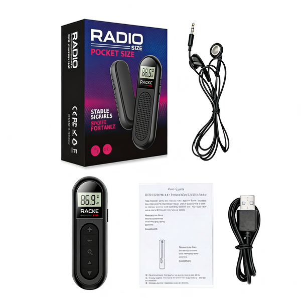 FM Band Clip-On Conference Mini Radio