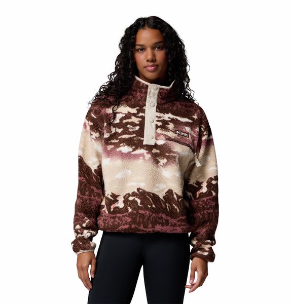 Columbia Women's Helvetia II Printed Cropped Half Snap Pull Over