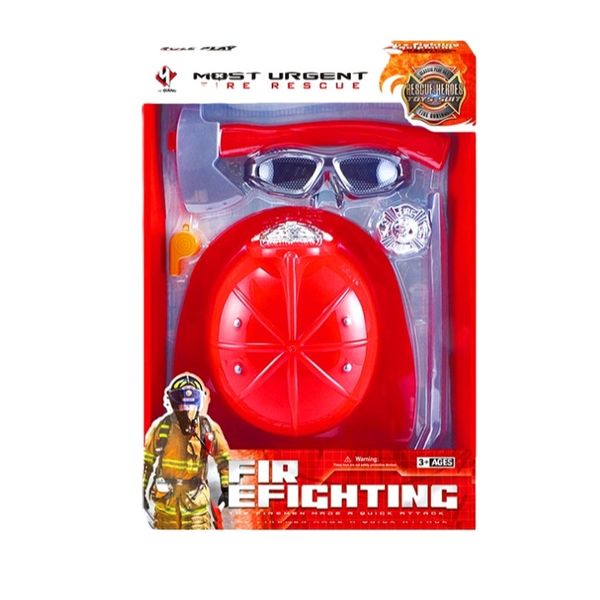 Fire Fighting Dressup Playset 6 Piece