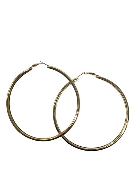 Tessa Design - Gold - Chunky Gold 9cm Hoop Earrings