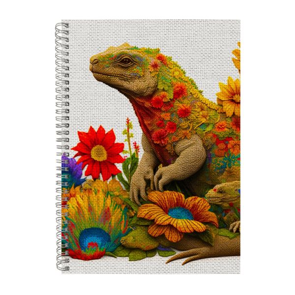 Embroidered KOMODO DRAGON Notebook Animal Gift Idea A4 Notepad Pad 101