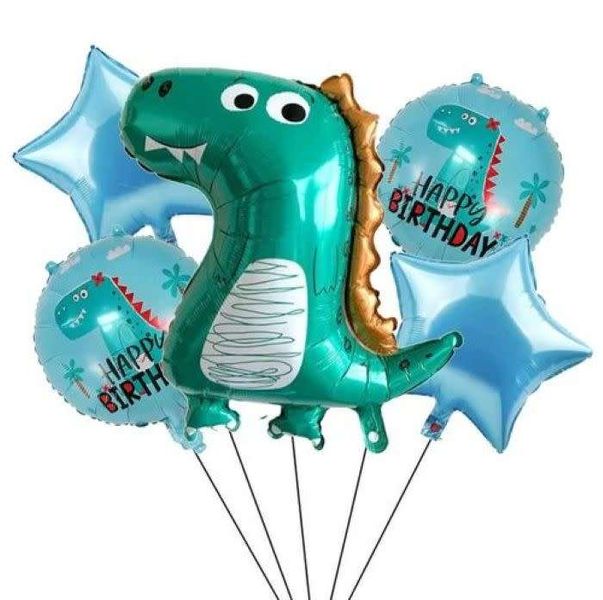 Dinosaur Foil Balloon 6 pcs Set