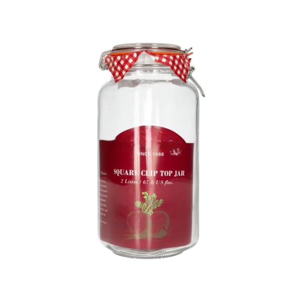 Mason Glass Storage Bottle with Clip Lid Jar 2L