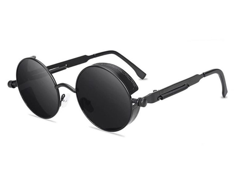 Solid Round Sunglasses -UV400