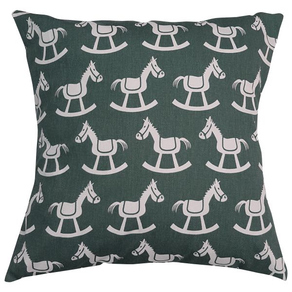 Pillow/cushion Rocking Horse cover (grey)