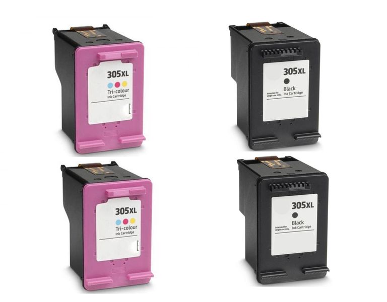 HP Ink is compatible with HP305XL Tri-colour and Black Ink Combo of 4