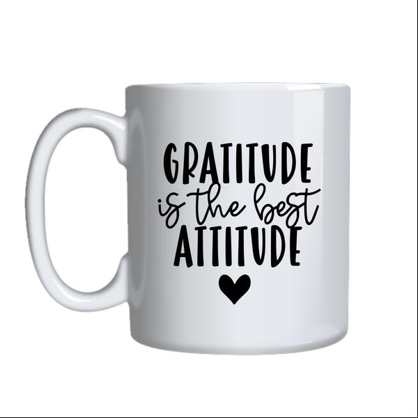 Gratitude Coffee Mugs Trendy Motivational Graphic Cup Design Present 042