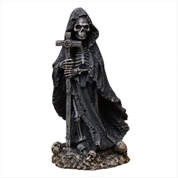 Skeleton Figurine Evils Grim Reaper for Halloween Home Office Decor B