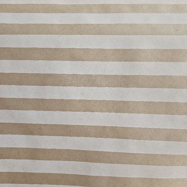 Kraft wrapping Paper with white Stripes - 10m roll