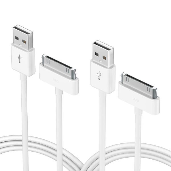 2 Pack USB Charging Data Cable for Apple iPhone 4S 4 3GS 3G/ iPad 3 2 1
